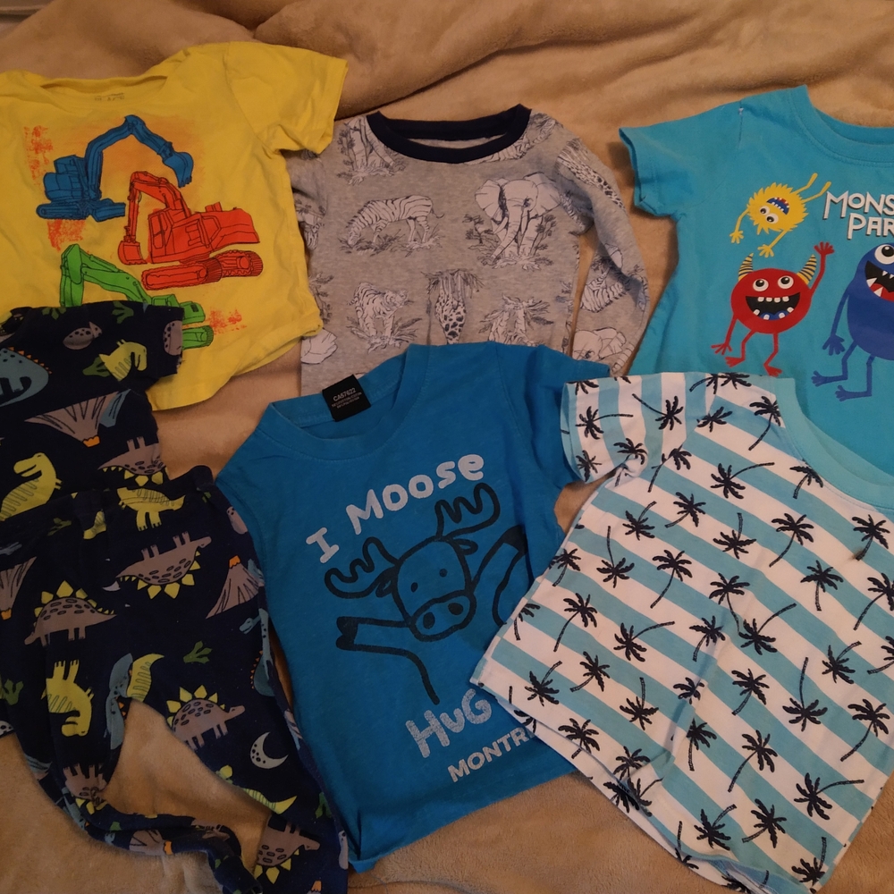 Kids Pajamas Set - Blue, Yellow, and Multi-Color - Picture 1 of 8